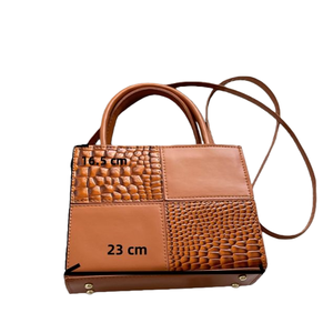 กระเป๋าสะพายข้างผู้หญิงแบบใหม่ปี 2025 สายเดี่ยว แต่งสี ลายหนังจระเข้ แฟชั่น วัสดุ PU ขายส่ง - Product Image 2