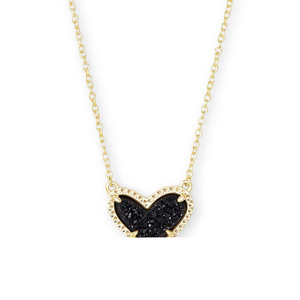 Collana alla <span class=keywords><strong>Moda</strong></span> KS New Love in Acciaio Inossidabile Placcato Oro 18K per Donne, Catena <span class=keywords><strong>con</strong></span> Ciondolo a Cuore in Pietra Naturale - Product Image 4