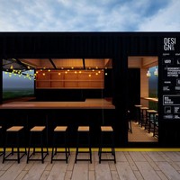 Prix d'usine pour conteneur de 20 pieds ou 40 pieds, café d'entreprise, boutique, chambre froide, bar à vin pour hôtels, cour arrière, conteneur.
