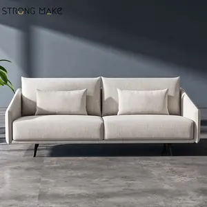 Classic American Designs Nordic Living Room Furniture Ensemble Canap Gray Fabric Recliner Sofa Set