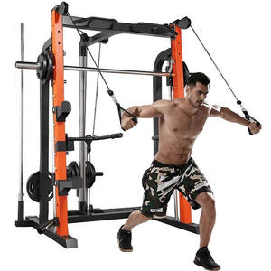 Rack Multifunzionale per Squat in Acciaio per <span class=keywords><strong>Palestra</strong></span> e Casa, Macchina Smith con 30+ Funzioni, Carico Massimo 900KG, Allenamento di Forza con Bilanciere - Product Image 5