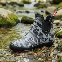 Bottes de pluie Chelsea unisexes élégantes à coupe basse pour couples, en caoutchouc imperméable, légères, recyclables, antidérapantes, pour l'automne, OEM/ODM