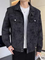 Veste en cuir pour homme de style américain à col rabattu, nouvelle marque tendance printemps-automne, veste décontractée ample et polyvalente
