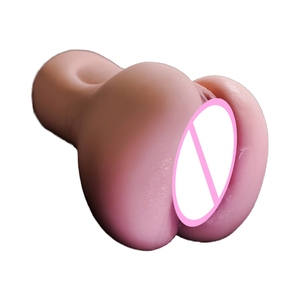 Xiaomeixuan TPE Copa de Avión con Molde Invertido de Glúteos Grandes, Rosa Amarillento, 100% Impermeable, con Canal Realista para Masturbación Táctil - Product Image 3