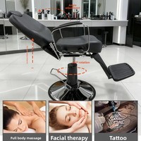 Fauteuil de Barbier Métallique Transfrontalier avec Relevage Hydraulique et Pivotant pour Salon de Coiffure - Vente Directe Usine