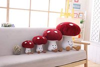 Boneka Senyum Lucu Mewah Jamur Merah 8 Inci Bantal Hewan Lembut Grosir Mainan Mewah Kustom