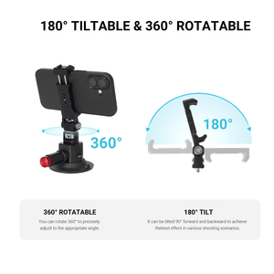 Phone Holder with Dual Cold <strong>Shoe</strong> Mounts Universal Clamp Fit for iPhone <strong>Samsung</strong> Works with DJI Mic LED Video Light Tripod Stand - Product Image 3