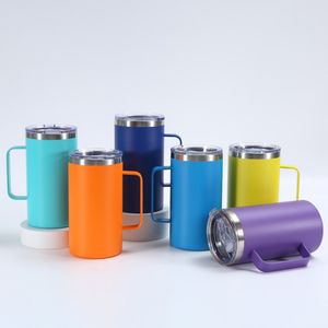 Tazas de café reutilizables de acero inoxidable de doble pared de 24oz con tapa a prueba de fugas reciclable 30 Oz taza de café aislada de viaje - Product Image 5