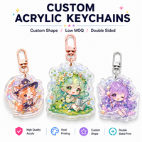 Porte-clés en acrylique imprimé UV CNAWO avec revêtement en résine lisse, faible MOQ, production personnalisée pour les programmes de cadeaux de détail