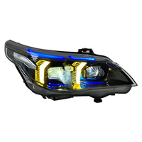 Pour BMW Série 5 E60 03-10, Ensemble de feux de jour à LED et clignotants 12V 50W, Version Thunder à sourcils bleus modifiés