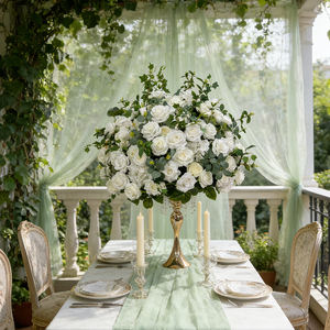 Centro de Mesa de Bolas de Flores Artificiales de Seda Hechas a Mano para Decoración de Bodas - Día de la Madre, Navidad, Tamaño y Color Personalizables, Alta Calidad - Product Image 3