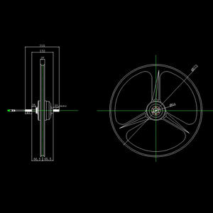 DGWZ 36V 48V 350W 500W 26 pouces Brushless Geared Ebike Kit de conversion de moteur de vélo électrique - Product Image 5