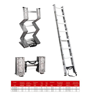 Échelle pliante portable en alliage d'aluminium pour la lutte contre les incendies et les secours, avec fonction brise-vitre, design léger et sac à dos intégré - Product Image 5