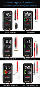 มัลติมิเตอร์อัจฉริยะ 9999 ค่าการวัด ชาร์จซ้ำได้ NCV หน้าจอ LCD 3.5 นิ้ว ระดับ CAT III 20A พร้อมไฟแสดงสถานะแบตเตอรี่ต่ำ สำหรับซ่อมไฟฟ้า ขายส่ง OEM - Product Image 2