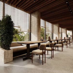 ออกแบบตกแต่งภายในร้านอาหารเชิงพาณิชย์ เคาน์เตอร์โชว์อาหารแบบกำหนดเอง เคาน์เตอร์ร้านอาหารทำความสะอาดง่าย เฟอร์นิเจอร์ห้องรับประทานอาหาร - Product Image 5