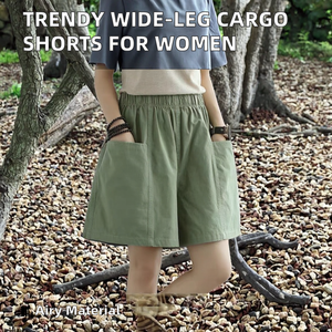 กางเกงคาร์โก้เอวยางยืดทันสมัยสำหรับผู้หญิงใส่ในฤดูร้อนกางเกงลำลองทรงหลวมเข้าได้กับทุกชุดเครื่องมือตรงกระชับสัดส่วนระบายอากาศได้ดี - Product Image 3