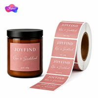 Étiquettes de bougies personnalisées de luxe, autocollants en vinyle découpés résistants à l'eau et à l'huile, impression CMYK, logo, emballage de pots, 100 pièces, échantillon