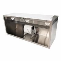 Purificateur de fumée d'huile électrique à entretien facile, boîtier en acier inoxydable, hotte de cuisine de restaurant avec chauffage électrique 1,1 kW