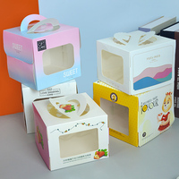 Boîte à gâteaux Ching TA avec logo, emballage alimentaire recyclable et écologique, personnalisable, en papier couché mat, avec gaufrage