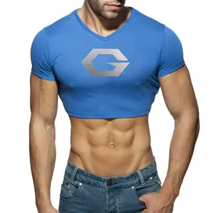T-Shirt da uomo in cotone da allenamento per Bodybuilding sportivo con canotta Slim Fit