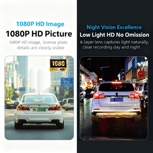 กล้องติดรถยนต์ 3 เลนส์ ขนาด 3.16 นิ้ว ความละเอียด 1080P พร้อม WiFi บันทึกแบบวนซ้ำ กล้องบันทึกภาพเหตุการณ์ในรถยนต์ - Product Image 2