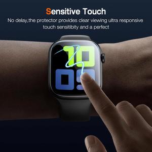 ฟิล์มไฮโดรเจล TPU แบบยืดหยุ่นสำหรับ Apple Watch Series 12 ขนาด 42/46 มม. ป้องกันรอยขีดข่วน ครอบคลุมเต็มหน้าจอ ป้องกันรอยขีดข่วนแบบใสสำหรับนาฬิกา - Product Image 3