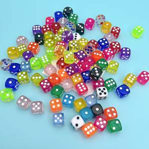 2025 Hot-Selling Candy Color Resin Dice Accessories Small DIY Toys Keychain Pendant Ornament Acrylic Small Dice Wholesale Color - Product Image 3