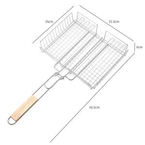 Cesta de grelha de vegetais em aço inoxidável, churrasco - Product Image 3