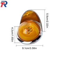 Feu de position latéral chromé en forme de goutte d'eau pour visière de cabine de camion 12V/24V, pour rénovation/amélioration, référence OE WML7010, pour Peterbilt Kenworth