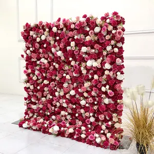 제품 사용 가능한 고품질 벚꽃 예술 3d 입체 꽃 벽 배경 실크