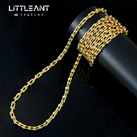 Collier simple et tendance Ayong Jewelry, en or 21 carats, en forme de U, chaîne longue de 80/160 cm pour femmes