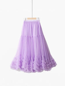 <span class=keywords><strong>Jupe</strong></span> en maille à volants de style swing pour femme, <span class=keywords><strong>taille</strong></span> élastique, <span class=keywords><strong>jupe</strong></span> <span class=keywords><strong>tutu</strong></span> à volants larges en dentelle douce - Product Image 3