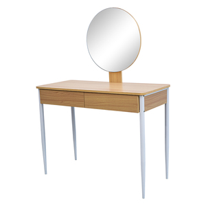 Coiffeuse classique pour filles avec des motifs simples Station de maquillage en bois Tabouret de table et tiroirs à miroir pour meubles de maison de chambre à coucher - Product Image 6