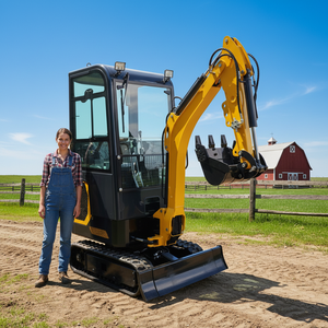 Mini-excavatrice de haute qualité de Chine, 1 tonne, 1,2 tonne, 1,5 tonne, avec cabine fermée, à vendre - Product Image 1