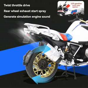 <strong>Diecast</strong> New <strong>1</strong>:<strong>6</strong> BWM GS1250 ADV <strong>Motorcycle</strong> with Key Open Alloy Wheels Metal Model Sound Light Boutique Simulation Gift Toys Boys - Product Image 3