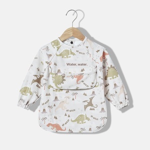 Tablier et bavoir d'alimentation pour bébé, à manches longues, imperméable, ultra-doux, anti-salissures, motif dessin animé, pour l'été 2024, pour enfants danois - Product Image 6