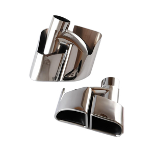 Tuyau d'échappement en acier inoxydable 304 de haute qualité pour Porsche Panamera 970 embouts d'échappement mise à niveau Turbo Split carré - Product Image 1