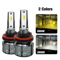 Ampoules de phares LED H1 super lumineuses (lot de 2) – Feux de voiture LED H7, H4, H11, HB3, 9005, HB4, 9006 – 6000K, 3000K – Phares automobiles Canbus