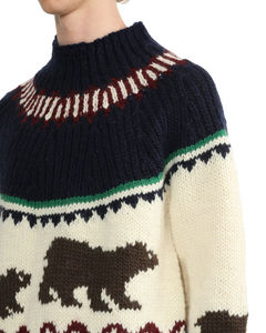 Le fabricant de tricots personnalise l'automne et l'hiver en col rond à manches longues en laine imprimée de dessin animé pull tricoté pour hommes - Product Image 4