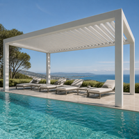 Gazebo de jardin en aluminium Jiake avec toit à lames motorisées pour jardin, patio, CE SGS OEM, vente en gros, usine