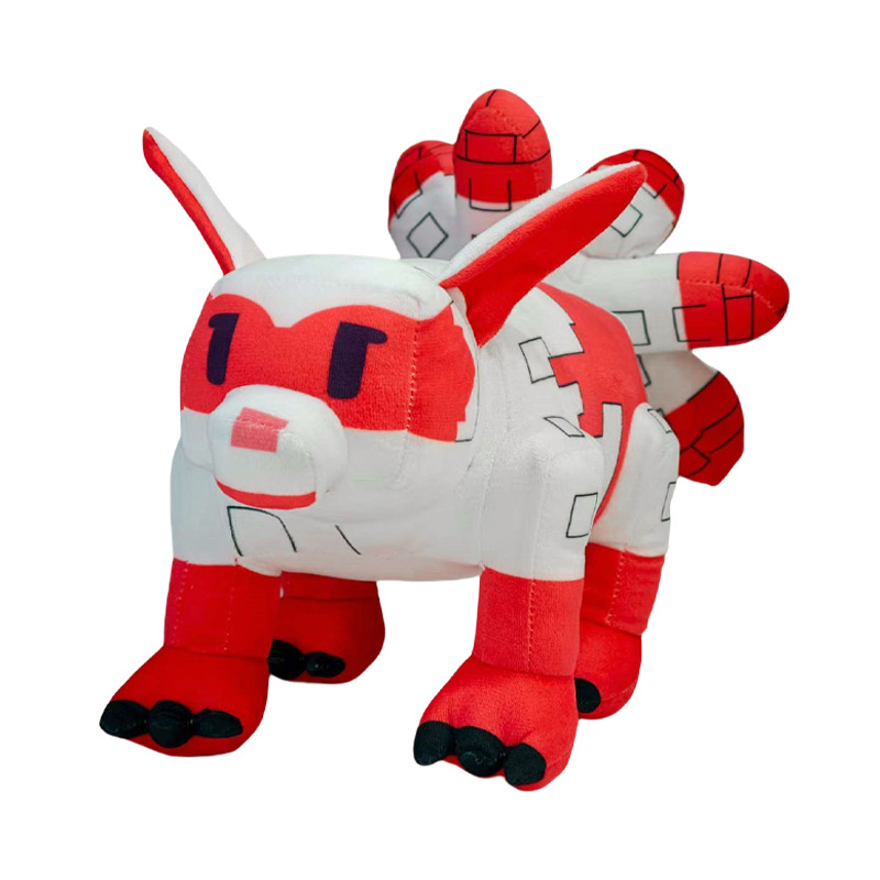 Square red and white fox 18cm33cm