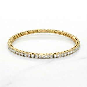 Luxury Yellow <b>Gold</b> Lab Grown Diamond Tennis Bracelet Brilliant Cut E Color 9K Pure <b>Solid</b> <b>Gold</b> IGI Certified Unisex Everyday Wear - Product Image 1