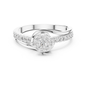 Silver <b>Diamond</b> <b>Ring</b> for Women Elegant Shiny Fashion Jewelry Perfect for Wedding Engagement Party Wear Gift Idea - Product Image 4