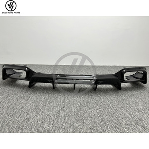 Pièces de décoration automobile en fibre de carbone brillante de style R, lèvre de pare-chocs arrière pour Benz AMG GT GTS, diffuseur arrière 2015-2018 - Product Image 2
