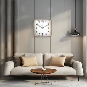 Bán buôn nghệ thuật Deco tường vuông đồng hồ phong cách phương Đông 16 inch ban công trang trí nội thất sân nhựa thạch anh kim hiển thị vuông đồng hồ - Product Image 6