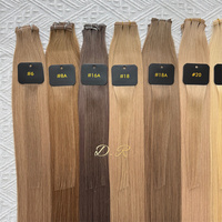 Extensions de cheveux 100% naturels New Genius Weft, double trame, style lisse et soyeux, 100% cheveux humains vierges européens Remy