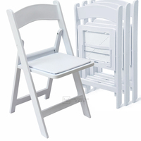 Chaises de Jardin Pliantes Blanches en Résine, Meubles d'Hôtel en Gros, Chaise de Mariage/Fête en Extérieur, Chaise Pliante en Plastique PP Modèle Wimbledon pour Événements
