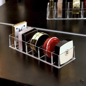 Organizador de Paletas de Maquillaje, Soporte Acrílico para Paletas de Sombras de Ojos, Organizador Dividido para Maquillaje, Colorete y Contorno - Product Image 1