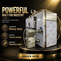 Nouveau Four de Fumage Industriel pour Aliments, Machine de Cuisson et de Séchage en Acier Inoxydable SUS304, Capacité 30-1000kg, pour Usine de Transformation de Viande, Garantie 1 An