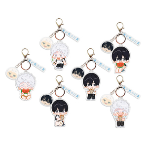 Lote Personalizado de Llaveros Acrílicos con Imagen Humanoide Versión Q de Dibujos Animados, Material Plástico PVC, Tendencia de Moda, Souvenir - Product Image 1